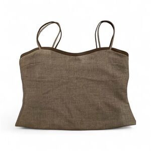 White Fox Double Strap Zip-Back Crop Top – Size M